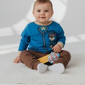 Paw Patrol Kids Pajama Set - Blue and Tan. New with tags.